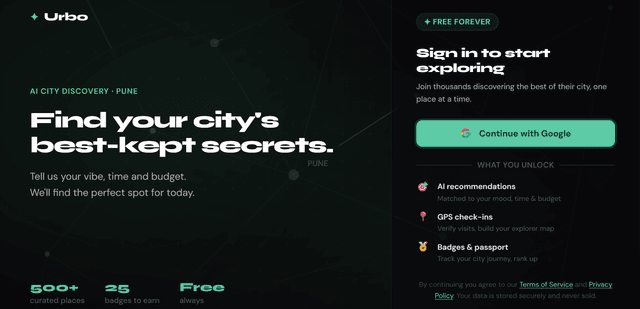 Urbo — a look inside screenshot